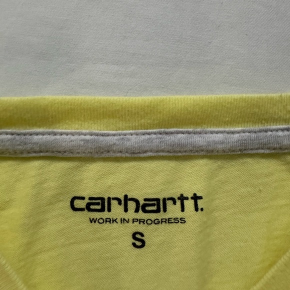 Carhartt WIP Women’s Yellow Pocket T-Shirt - Picture 7 of 9